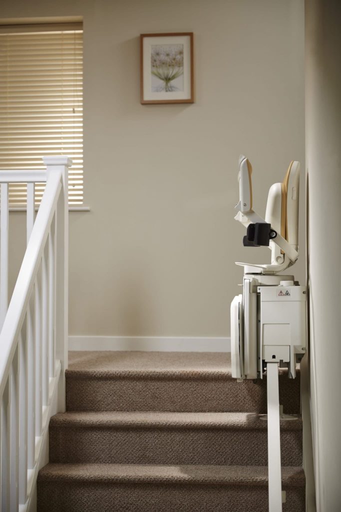 acorn stairlift folded away